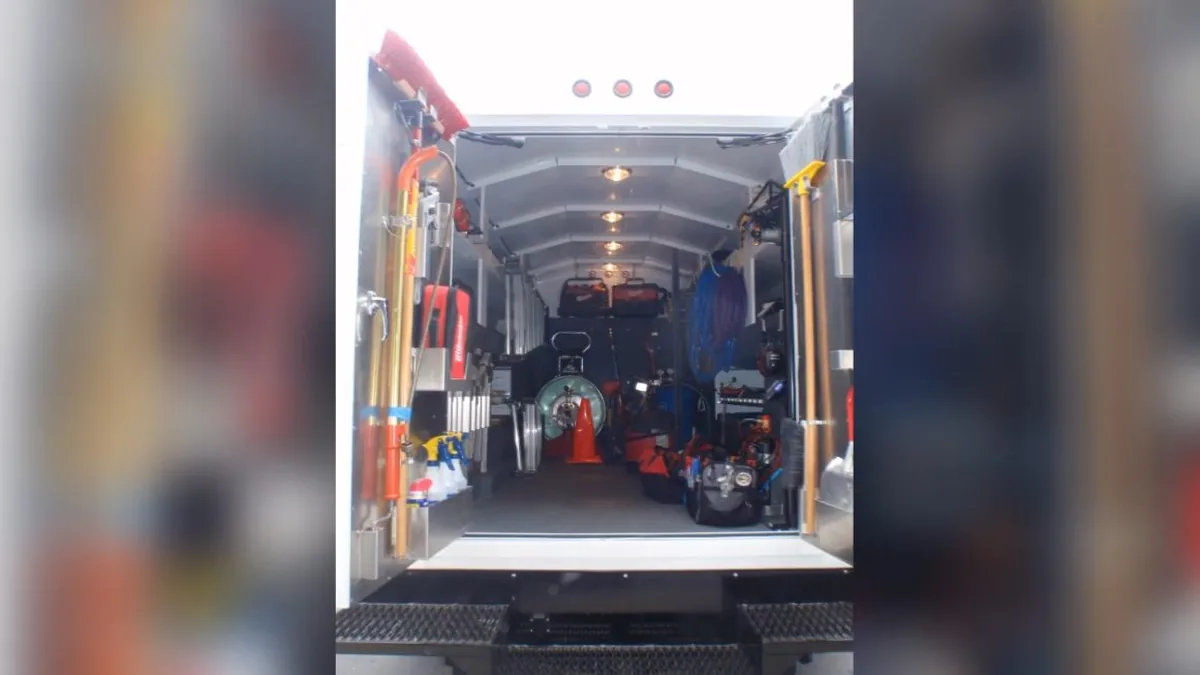 Emergency service vehicle prepared for an after-hours plumbing call for Plumbing Service Areas