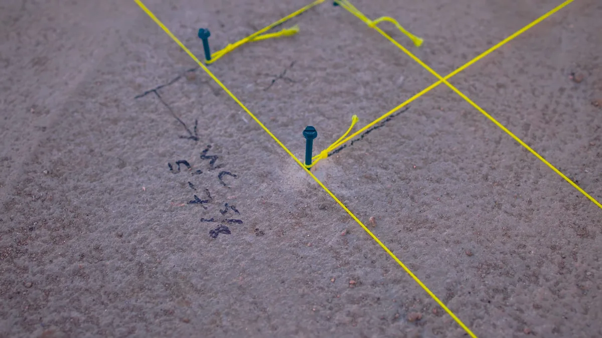 Marked slab floor lines used to trace a hidden leak path for Why 1970s Fountain Valley Homes Get Slab Leaks in Fountain Valley