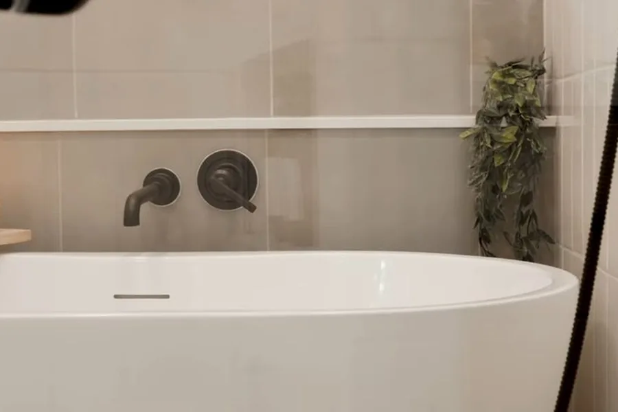 Shower and bathtub fixture plumbing in a remodeled bathroom for Plumber in Seal Beach, CA in Seal Beach