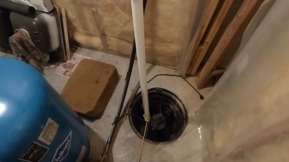 Sump pump basin and pump components during installation for Sump Pump Services in Fountain Valley, CA in Fountain Valley