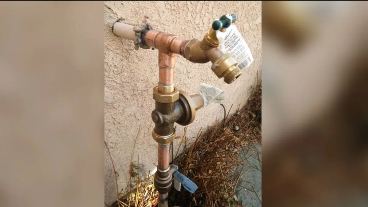 Water heater repair at the gas and water supply connections for Pressure Regulator (PRV) Repair in Fountain Valley, CA in Fountain Valley