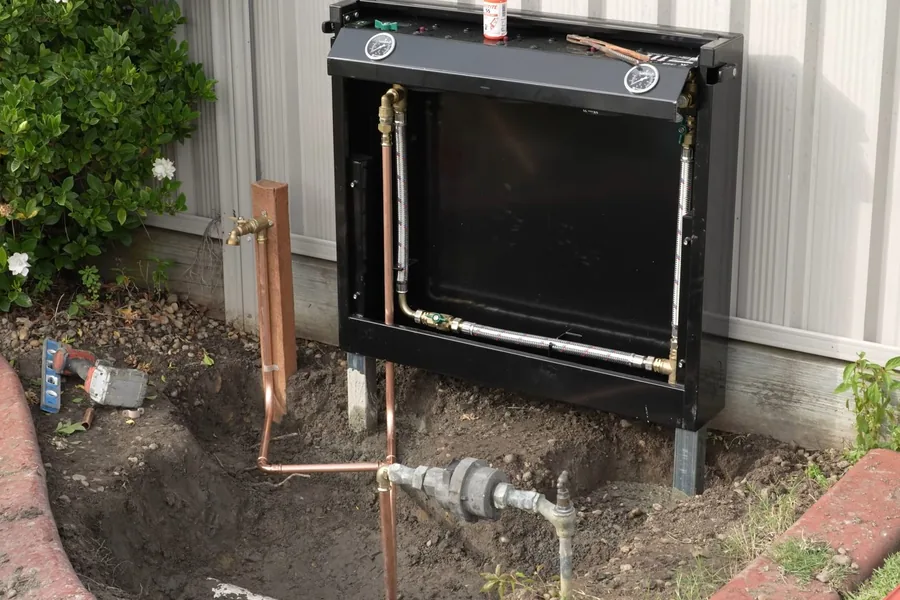 Whole-house water filtration system and piping connections for Plumber in Newport Beach, CA in Newport Beach near the service area.