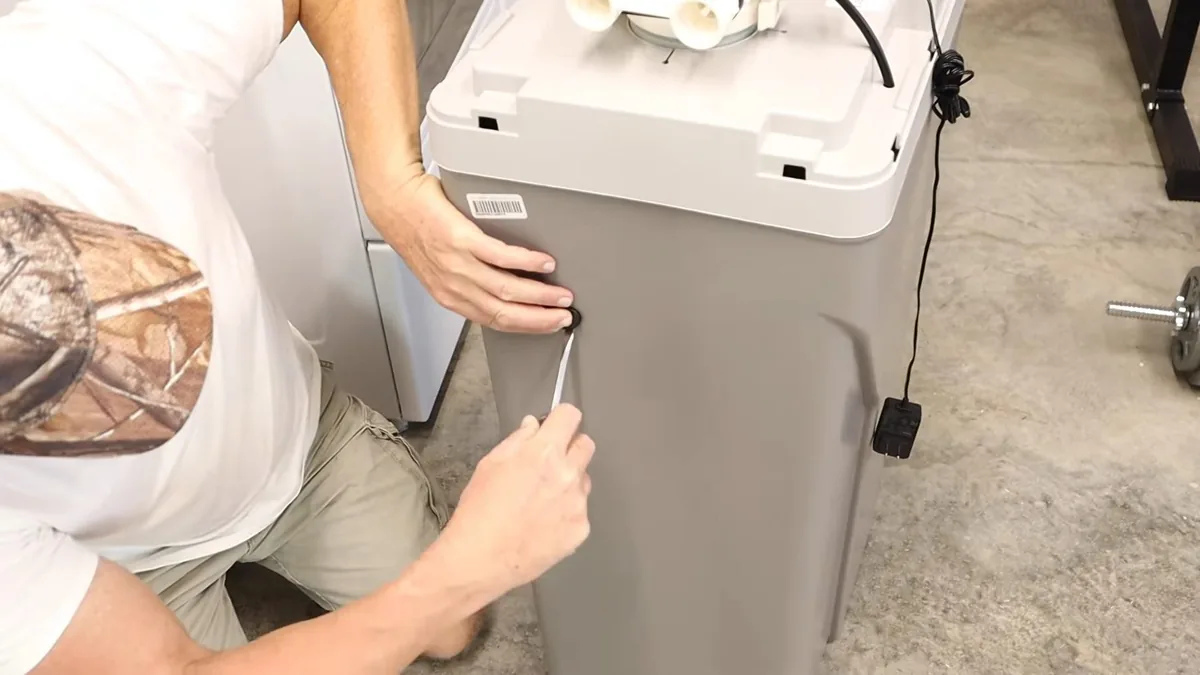 Whole-home water softener system being installed for Choosing a Water Softener in Fountain Valley in Fountain Valley