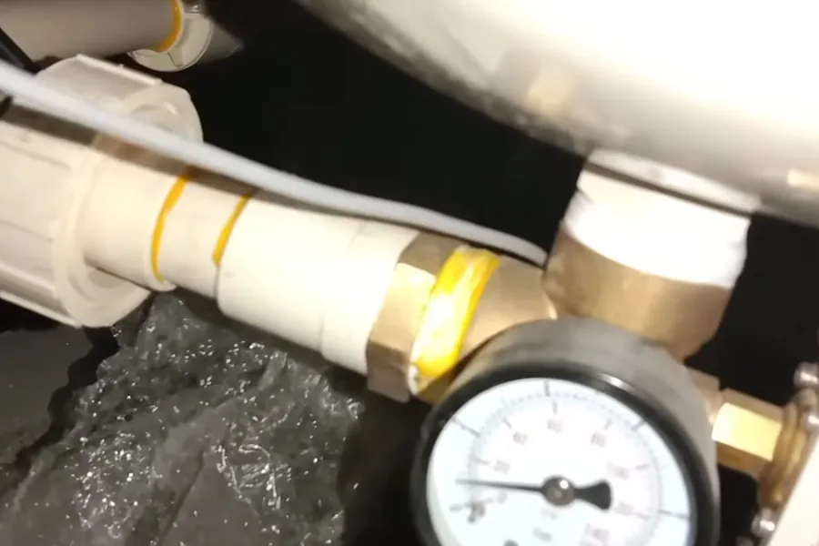 Whole-home water softener system being installed for Water Pressure Problems in Fountain Valley Homes in Fountain Valley near the service area.